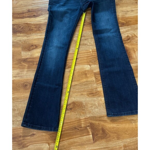 Miss Me MP724982 Pearl & Rhinestone Front Pocket Dark Wash Bootcut Jeans. - Picture 13 of 16